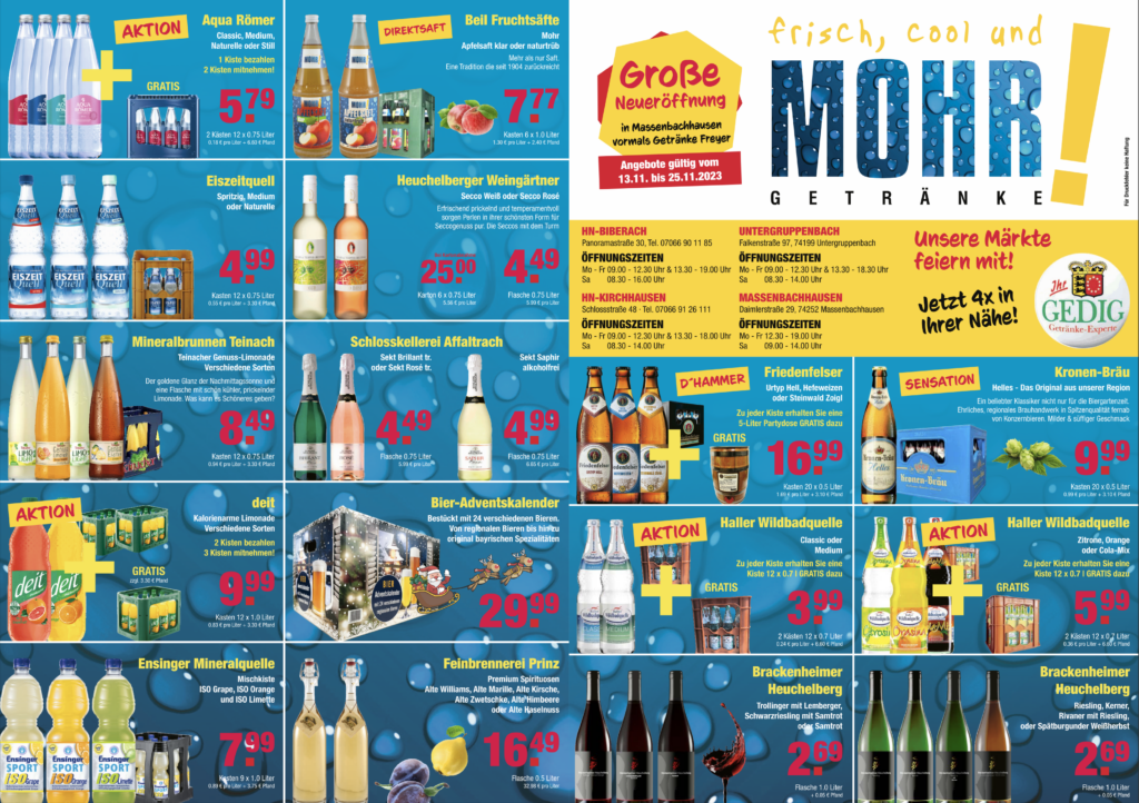 Wochenangebot Geträke Mohr